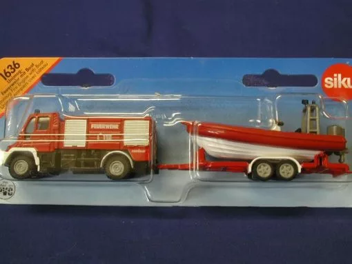 Siku Unimog Fire Engine With Trailer & Boat -Siku Shop 0002936 unimog fire engine with trailer boat